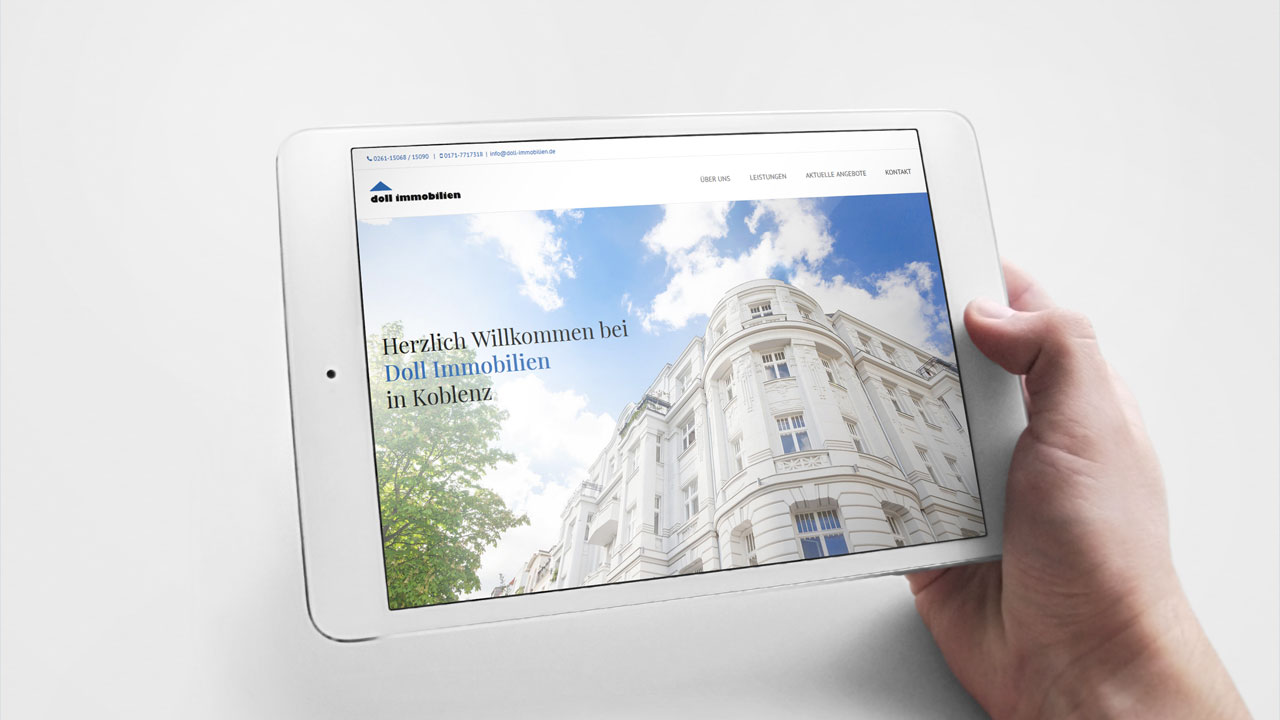 Doll Immobilien, Internetseite